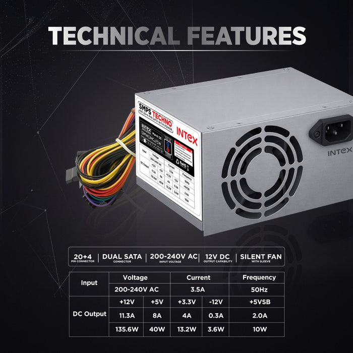 Intex SMPS Techno 450W Power Supply