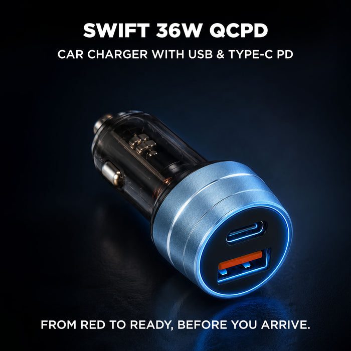 Intex Swift 36W QCPD Car Charger