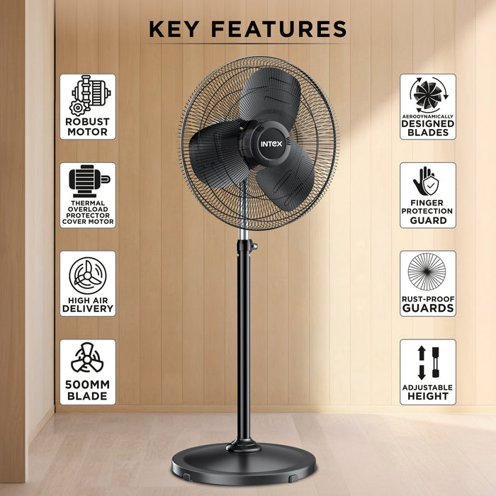 Intex Turbo Jet 500mm Farrata Pedestal Fan
