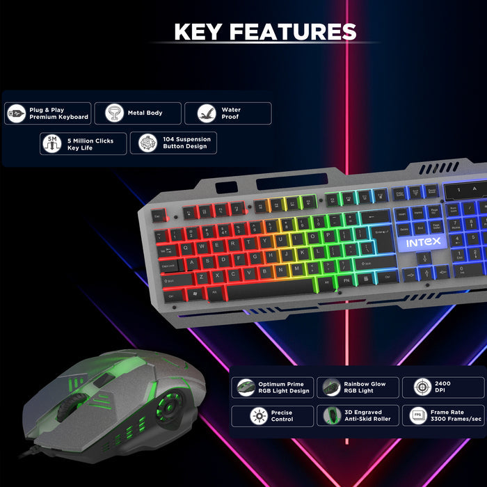 Intex Wired Gaming Pro Combo - Keyboard & Mouse