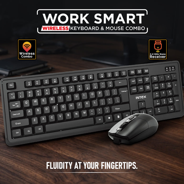 Intex Work Smart Wireless Keyboard & Mouse Combo