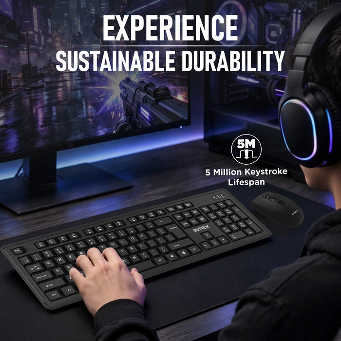 Intex Work Smart Wireless Keyboard & Mouse Combo