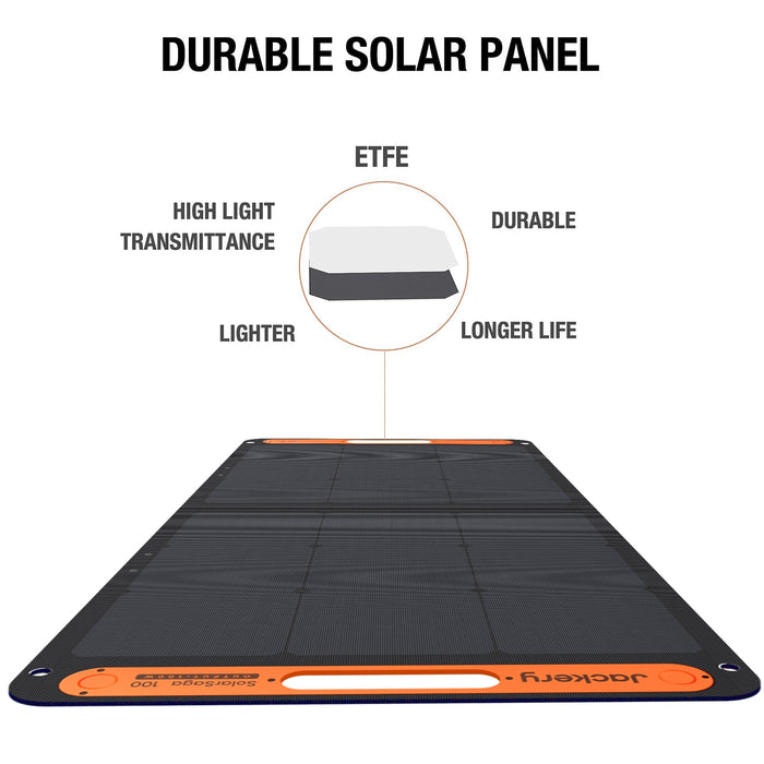 Jackery SolarSaga 100W Solar Panel - Black & Orange | 263-21-0002-000059