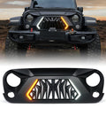 Xprite LED Grille with Turn Signal Lights for Jeep Wrangler JK JKU