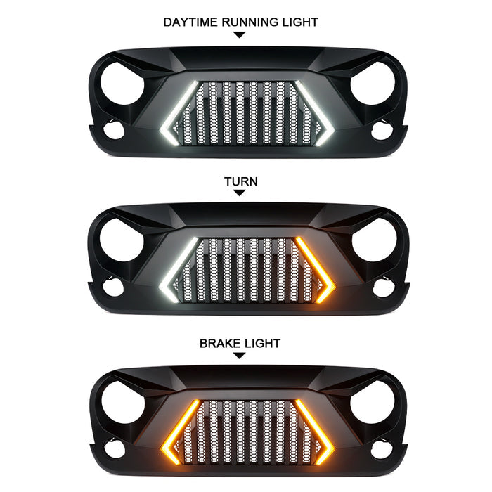 Aftermarket Grille for 2007-2018 Jeep Wrangler JK JKU
