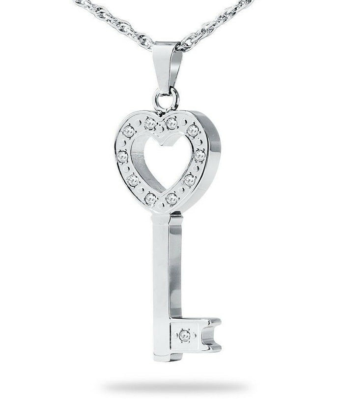 Key to Heaven Stainless Steel Pendant/Necklace Funeral Cremation Urn for Ashes