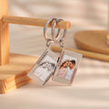 King & Queen Card Personalized Photo Keychain - Unique Couples Engagement Gift Set