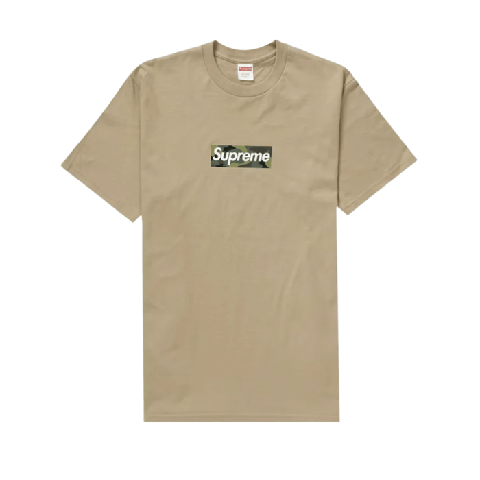 Koszulka Supreme Box Logo FW23 Khaki M SUPREME Koszulki