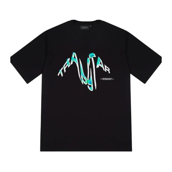 Koszulka Trapstar Distortion Tee Black/Teal TRAPSTAR Koszulki