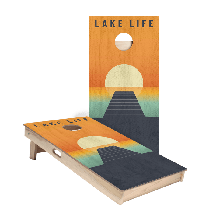 Lake Life Sunset Star Cornhole Boards, - American Cornhole Association
