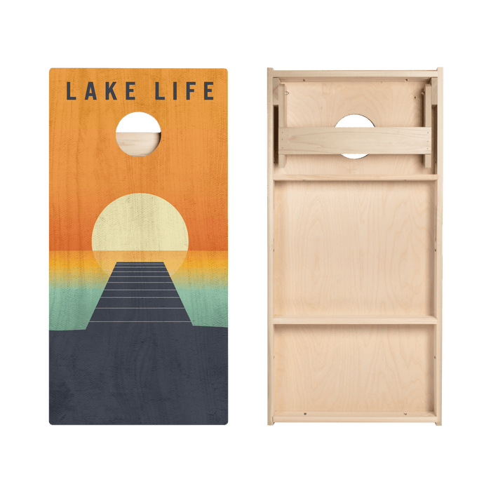 Lake Life Sunset Star Cornhole Boards, - American Cornhole Association