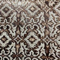 Laredo Ivory Chocolate Embossed Leather - Western upholstery leather - Your Western Decor