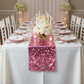 Large Payette Sequin Table Runner - Pink  | tablecloth | charger plate | napkin | wine goblet | dinner plate |