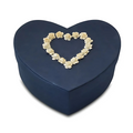 Large/Adult 240 Cubic Inches Blue Heart Paper Funeral Cremation Urn for Ashes