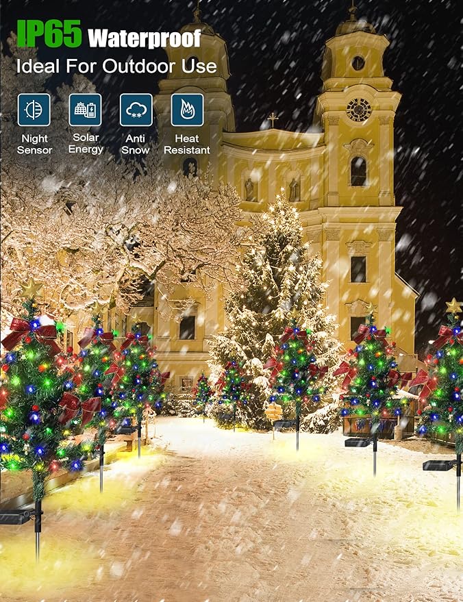 🔥LAST DAY 49% OFF -🎄Solar Christmas Trees Lights Outdoor Decoration Waterproof