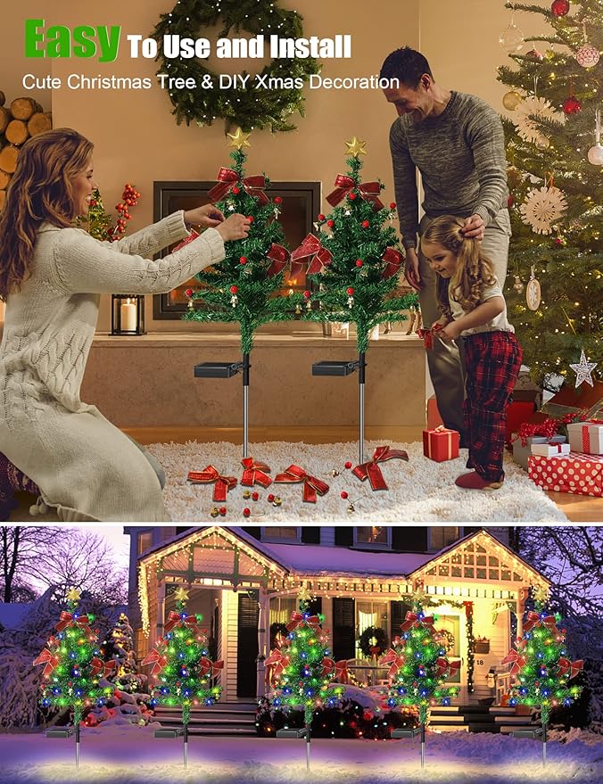 🔥LAST DAY 49% OFF -🎄Solar Christmas Trees Lights Outdoor Decoration Waterproof