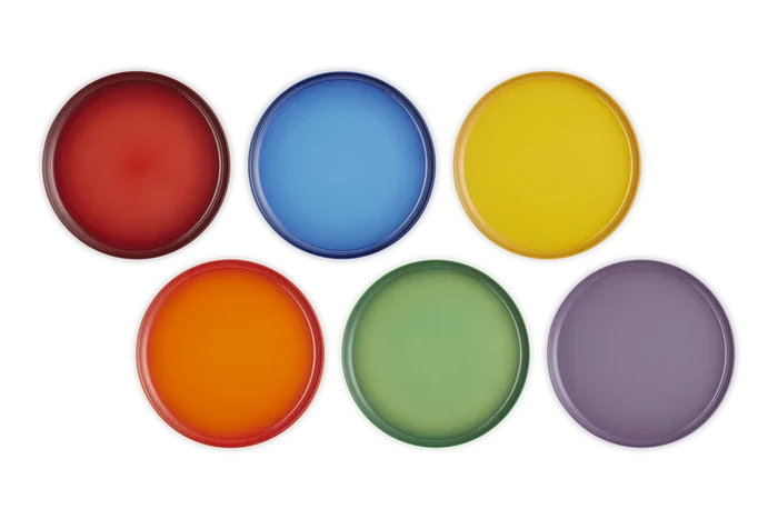 Le Creuset Stoneware Rainbow Set of 6 Dinner Plates | 79357005218000