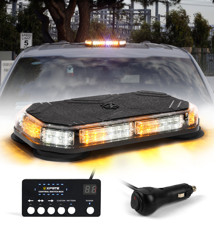 LED Strobe Emergency Light, Magnetic Mount, 38 Flash Patterns, 42 LEDs, IP68 | Xprite