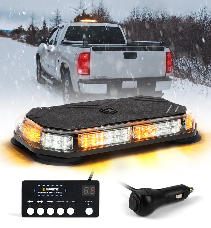 LED Strobe Emergency Light, Magnetic Mount, 38 Flash Patterns, 42 LEDs, IP68 | Xprite