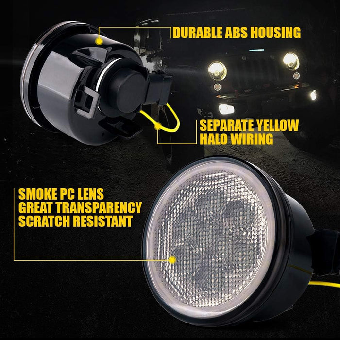 LED Turn Signal Lights and Fender Side Marker Lights for 2007-2018 Jeep Wrangler JK