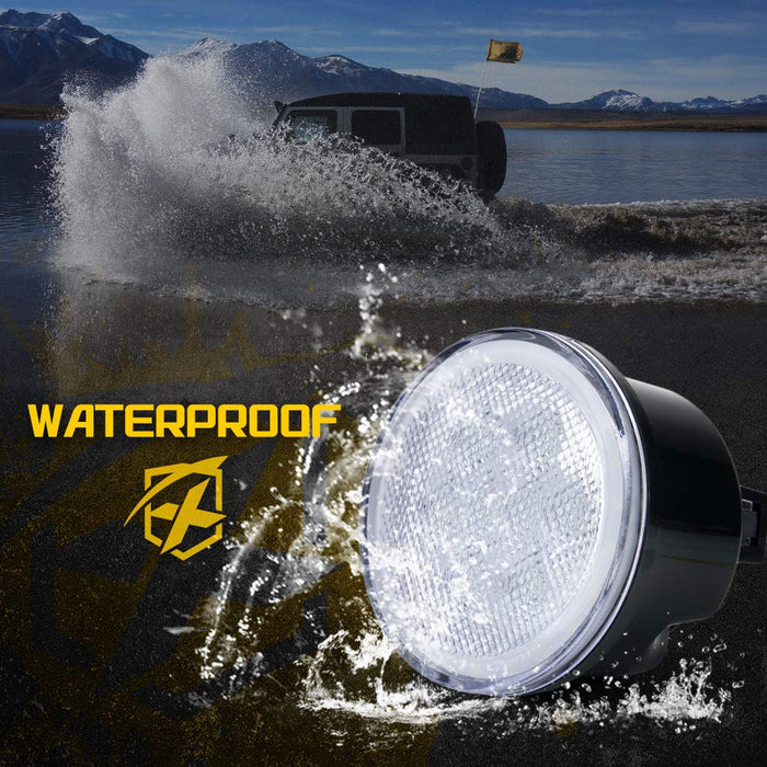 LED Turn Signal Lights with Halo DRL for 07-18 Jeep Wrangler JK
