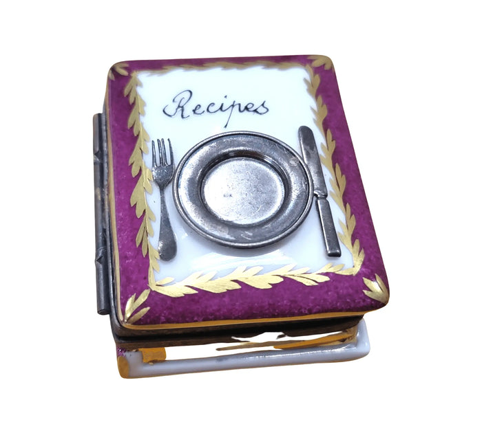 Recipe Book for Collectors Limoges box, hand-painted porcelain made in France