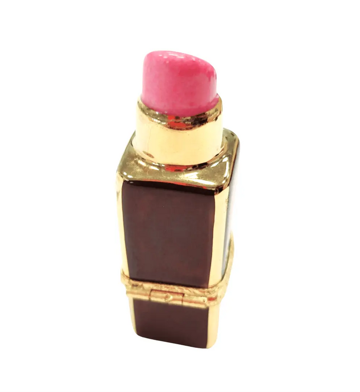 Lipstick Pink Limoges box shown from another angle