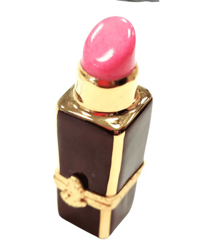 Another view of the Lipstick Pink Limoges trinket box