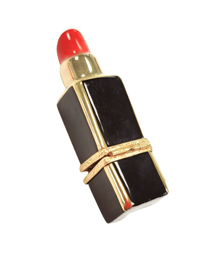 Another view of the Lipstick Red Limoges trinket box