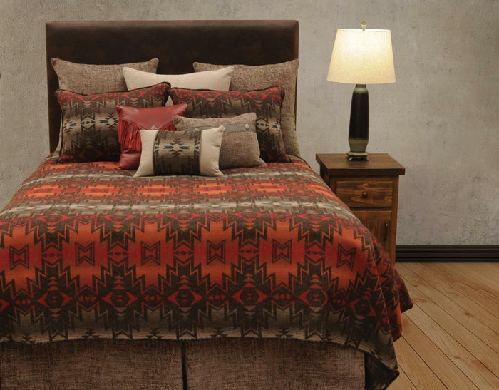 Burnt Luminaria Southwestern Coverlet and Accents made in the USA - Your Western Decor