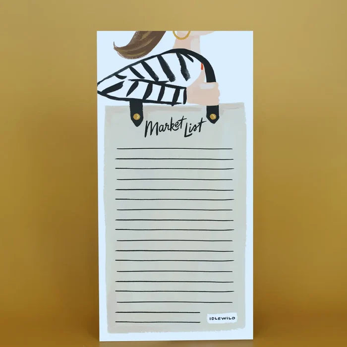 Magnetic Market List Notepad | Canvas Tote