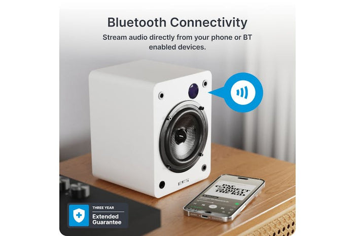 Majority D50X Bluetooth Bookshelf Speaker - White | 1000003125