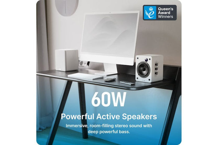 Majority D50X Bluetooth Bookshelf Speaker - White | 1000003125