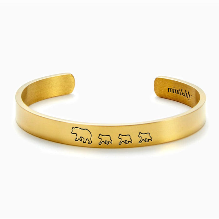 18k Gold Plated / Mama + 3 Cubs