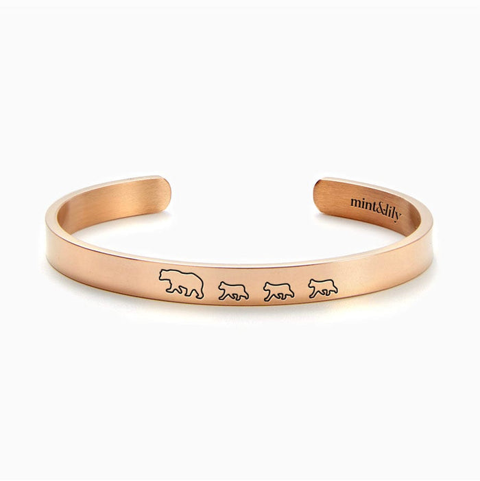 18k Rose Gold Plated / Mama + 3 Cubs