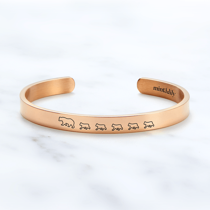 18k Rose Gold Plated / Mama + 5 Cubs
