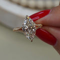Maxine Exquisite Split Shank 4.0Ct Marquise Cut Engagement Ring