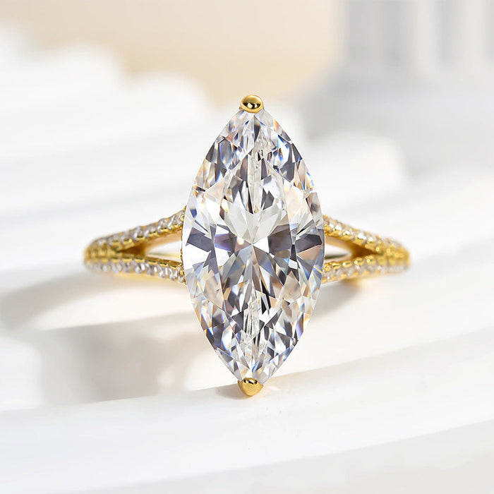 Maxine Exquisite Split Shank 4.0Ct Marquise Cut Engagement Ring