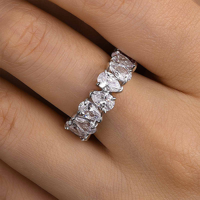 Maxine Special Full Pear Cut Women's Wedding Band In Sterling Silver