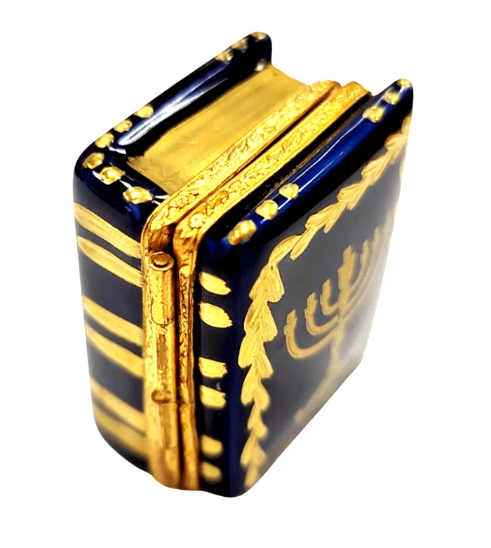 Another view of the Menorah Book Limoges trinket box