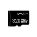 A black microSD card with the Wyze logo on it.