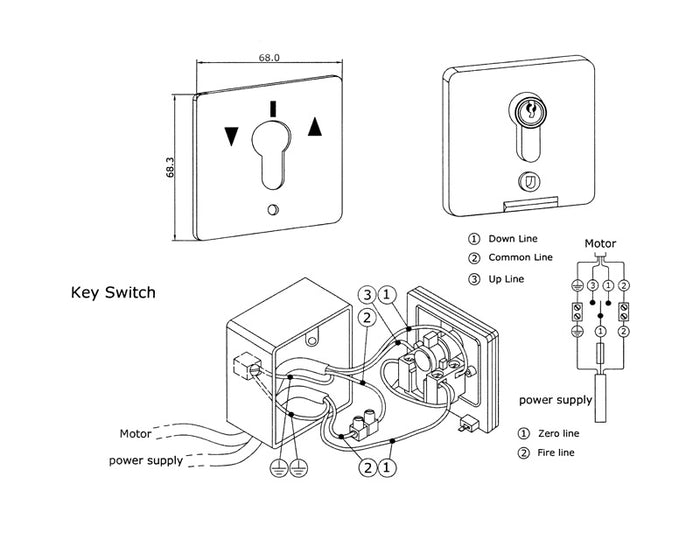 roll shutter switch wiring diagram