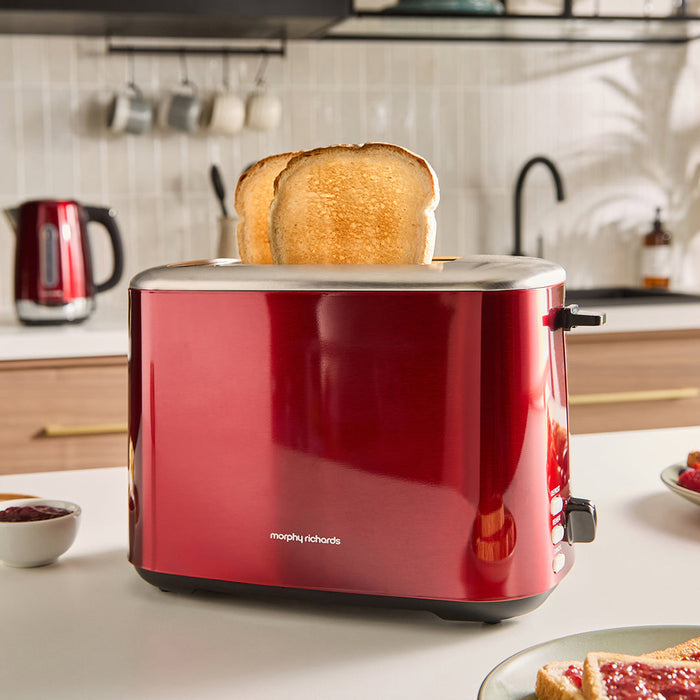 Morphy Richards Equip 2 Slice Toaster - Red | 222066 from Morphy Richards - DID Electrical