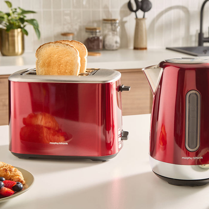 Morphy Richards Equip 2 Slice Toaster - Red | 222066 from Morphy Richards - DID Electrical