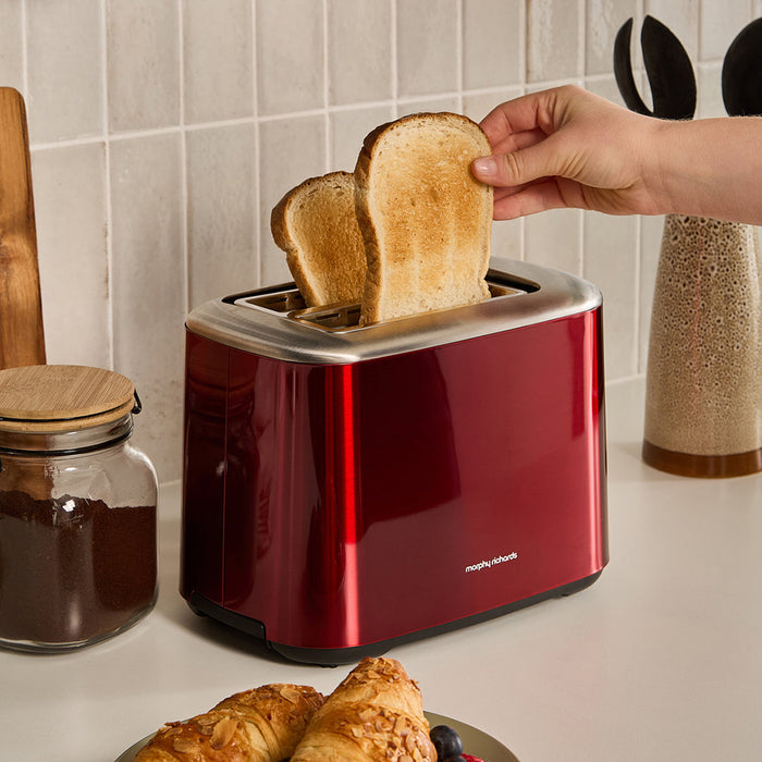 Morphy Richards Equip 2 Slice Toaster - Red | 222066 from Morphy Richards - DID Electrical