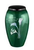 Mother of Pearl Shell Art Green Lilium - IUFM112-Green