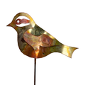 Natural Copper Chickadee Garden Stake- Bare Copper