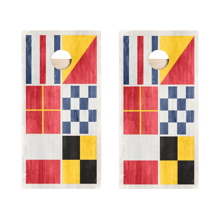 Nautical Flags Star Cornhole Boards, - American Cornhole Association