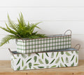 Nested Rectangular Fern Tins - Small