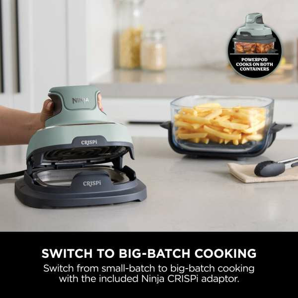 Ninja CRISPi 4-in-1 Portable Glass Air Fryer - Sage | FN101UKSG from Ninja - DID Electrical